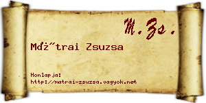 Mátrai Zsuzsa névjegykártya